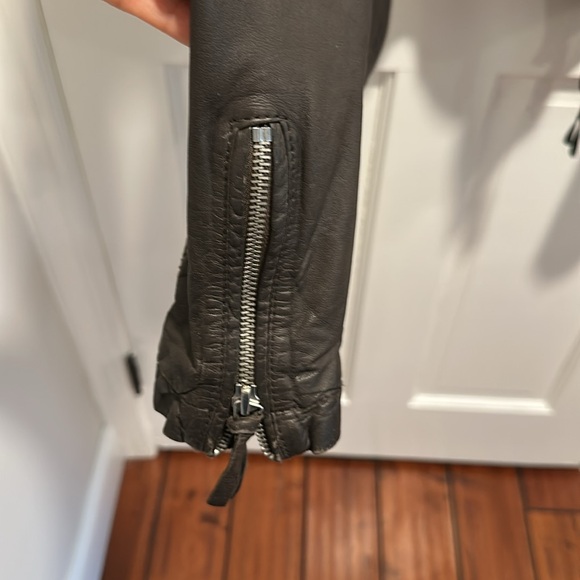 BE Brown Leather Jacket with Silver Accents - Picture 7 of 8